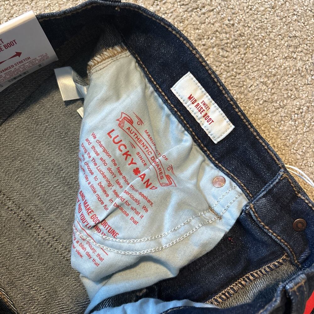 Lucky Brand Sweet Mid Rise Boot Bootcut Stretch Jeans Women's 4/27L Blue Dark - Picture 6 of 9